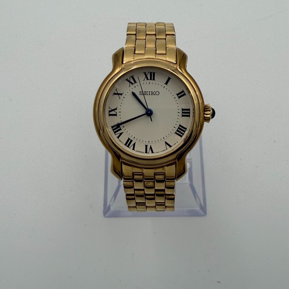 Seiko Essentials Watch Quartz Gold Sunray Dial